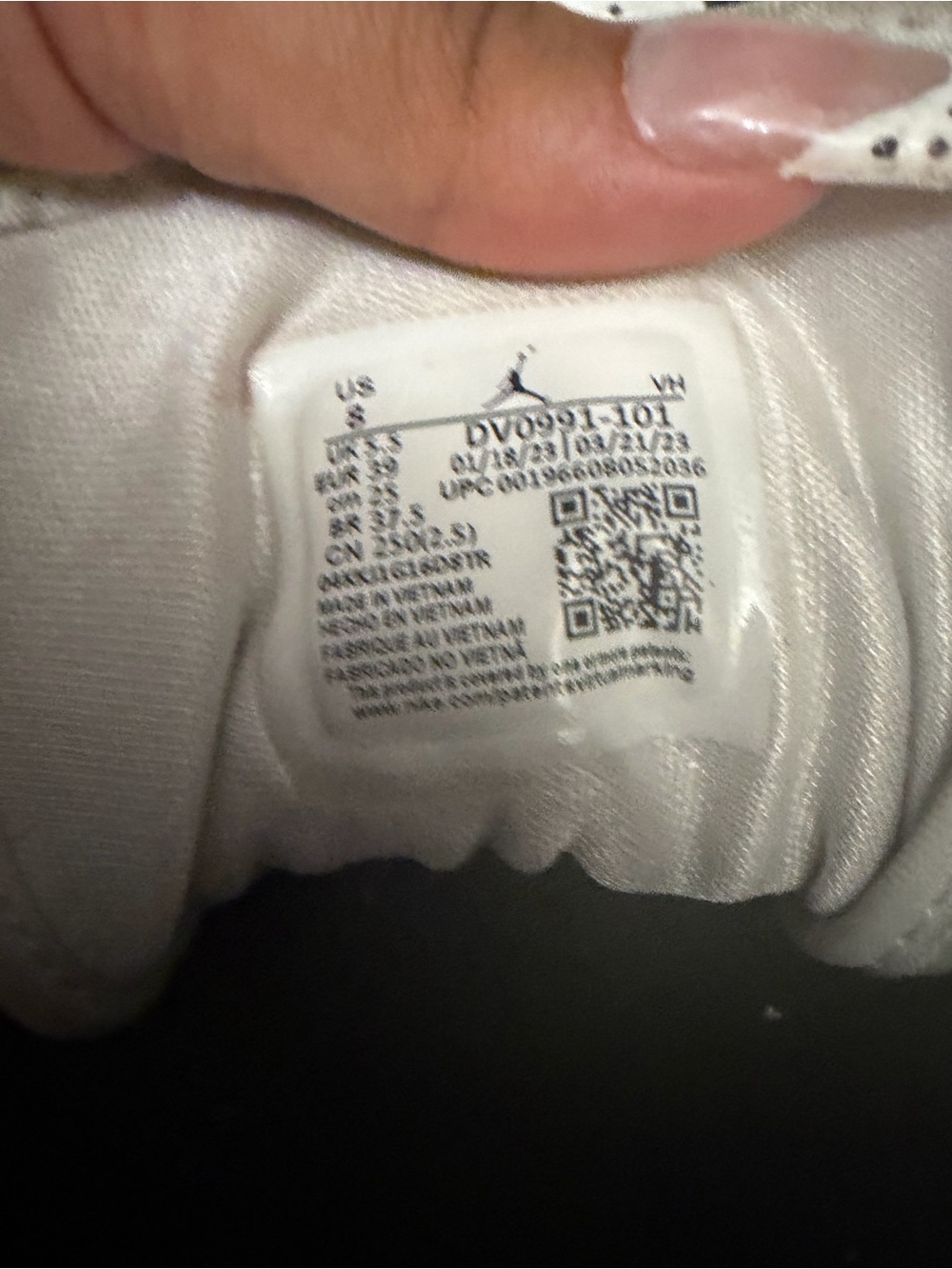 Jordan Men's High Top Sneakers - Black & White - Picture 2 of 4